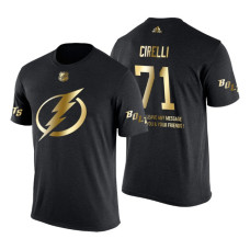 Tampa Bay Lightning Anthony Cirelli Gold Limited with Message T-Shirt Black