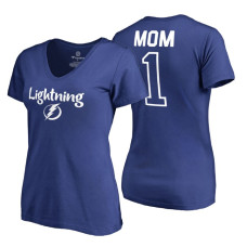 Tampa Bay Lightning 2018 Fanatics Mother's Day Number 1 Mom T-Shirt Royal