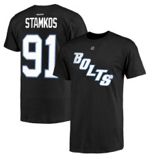 Tampa Bay Lightning Steven Stamkos #91 Black Name & Number T-Shirt