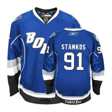 Youth Tampa Bay Lightning Steven Stamkos #91 Blue Alternate Jersey 2022 Stanley Cup Finals Patch