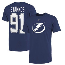 Tampa Bay Lightning Steven Stamkos #91 Navy Blue Name & Number T-Shirt