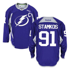 Tampa Bay Lightning Steven Stamkos #91 Purple Practice Jersey 2022 Stanley Cup Finals Patch