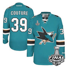 San Jose Sharks Logan Couture #39 Teal 2016 Stanley Cup Home Finals Jersey