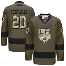 Los Angeles Kings Luc Robitaille #20 Green Camo Player Jersey