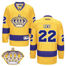 Los Angeles Kings Trevor Lewis #22 Gold Alternate Premier Jersey