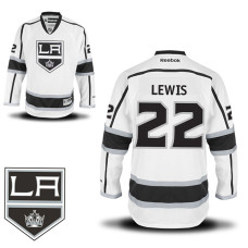 Los Angeles Kings Trevor Lewis #22 White Away Premier Jersey