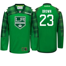 Los Angeles Kings #23 Dustin Brown Kelly Green Patty's Pride St. Patrick's Day Jersey