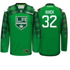 Los Angeles Kings #32 Jonathan Quick Kelly Green Patty's Pride St. Patrick's Day Jersey