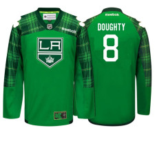 Los Angeles Kings #8 Drew Doughty Kelly Green Patty's Pride St. Patrick's Day Jersey