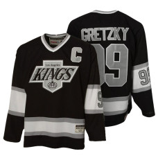 Los Angeles Kings #9 Wayne Gretzky Black Throwback Premier Jersey