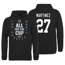 Youth Los Angeles Kings #27 Alec Martinez Bound Behind The Net Pullover Black Hoodie 2018 Stanley Cup Playoffs