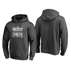 Los Angeles Kings Ash Hockey Fights Cancer Cross Check Hoodie