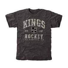 Los Angeles Kings Black Camo Stack Tri-Blend T-Shirt