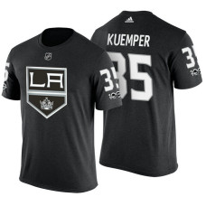 Los Angeles Kings #35 Darcy Kuemper Black Adidas Player T-shirt