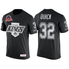 Los Angeles Kings Black Jonathan Quick #32 New Season Throwback Player T-shirt Mitchell & Ness