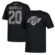 Los Angeles Kings Black Luc Robitaille #20 CCM Retired Player Vintage T-shirt