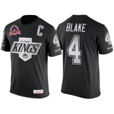 Los Angeles Kings Black Rob Blake #4 New Season Throwback Player T-shirt Mitchell & Ness