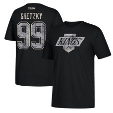 Los Angeles Kings Black Wayne Gretzky #99 CCM Retired Player Vintage T-shirt