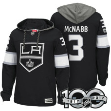 Los Angeles Kings #3 Brayden McNabb Black 2017 Anniversary Patch Hoodie