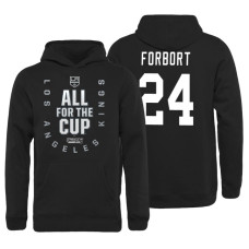 Youth Los Angeles Kings #24 Derek Forbort Bound Behind The Net Pullover Black Hoodie 2018 Stanley Cup Playoffs