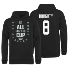 Youth Los Angeles Kings #8 Drew Doughty Bound Behind The Net Pullover Black Hoodie 2018 Stanley Cup Playoffs