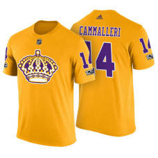 Los Angeles Kings #14 Michael Cammalleri Gold Adidas Player T-shirt