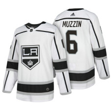 Los Angeles Kings #6 Jake Muzzin White 2018 New Season Authentic Team Away Jersey