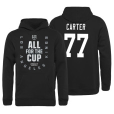 Youth Los Angeles Kings #77 Jeff Carter Bound Behind The Net Pullover Black Hoodie 2018 Stanley Cup Playoffs