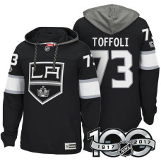 Los Angeles Kings #73 Tyler Toffoli Black 2017 Anniversary Patch Hoodie