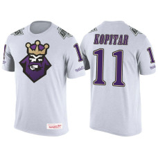 Los Angeles Kings White Anze Kopitar #11 New Season Throwback Player T-shirt Mitchell & Ness