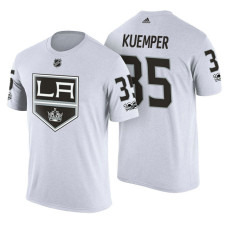 Los Angeles Kings #35 Darcy Kuemper White Adidas Player T-shirt