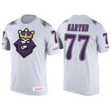 Los Angeles Kings White Jeff Carter #77 New Season Throwback Player T-shirt Mitchell & Ness