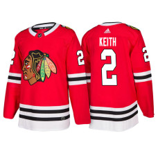 Male Duncan Keith Chicago Blackhawks #2 Red 2018 New Season Team Home Jersey