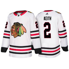 Male Duncan Keith Chicago Blackhawks #2 White 2018 New Season Team Away Jersey