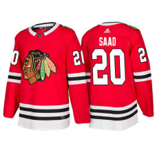 Male Brandon Saad Chicago Blackhawks #20 Red 2018 New Season Team Home Jersey