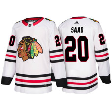 Male Brandon Saad Chicago Blackhawks #20 White 2018 New Season Team Away Jersey