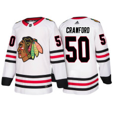 Male Corey Crawford Chicago Blackhawks #50 White 2018 New Season Team Away Jersey