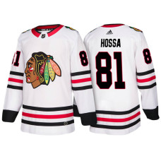 Male Marian Hossa Chicago Blackhawks #81 White 2018 New Season Team Away Jersey