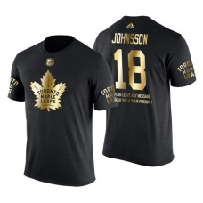 Toronto Maple Leafs Andreas Johnsson Gold Limited with Message T-Shirt Black