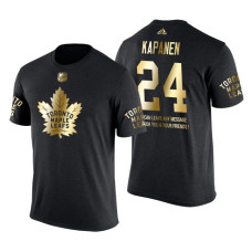 Toronto Maple Leafs Kasperi Kapanen Gold Limited with Message T-Shirt Black