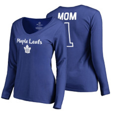 Toronto Maple Leafs 2018 Fanatics Mother's Day Number 1 Mom long sleeve T-Shirt Royal