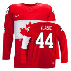 Canada Team Marc-Edouard Vlasic #44 Red Away Premier Olympic Jersey