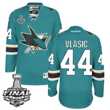 San Jose Sharks Marc-Edouard Vlasic #44 Teal 2016 Stanley Cup Home Champions Jersey