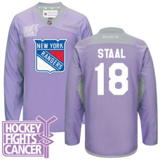 Marc Staal New York Rangers #18 Purple Hockey Fights Cancer Jersey