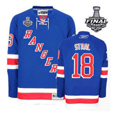 New York Rangers Marc Staal #18 Royal Blue 2014 Stanley Cup Home Jersey