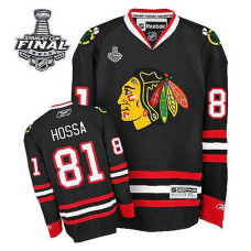 Women's Chicago Blackhawks Marian Hossa #81 Black 2015 Stanley Cup Alternate Jersey