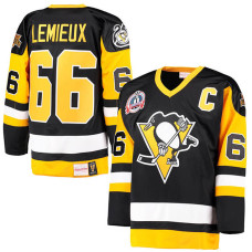 Pittsburgh Penguins Mario Lemieux #66 Black Away Jersey