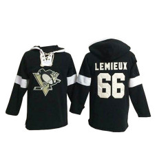 Pittsburgh Penguins Mario Lemieux #66 Black Pullover Hoodie