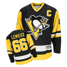 Pittsburgh Penguins Mario Lemieux #66 Black Throwback Jersey