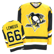 Pittsburgh Penguins Mario Lemieux #66 Gold Throwback Jersey